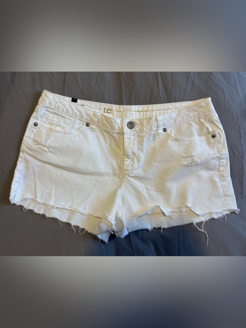 Lauren Conrad Kohls White Distressed Denim Shorts - Women's Casual shorts
